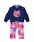 Ensemble bébé fille en molleton avec sweat et legging fleuri Rose 1 - vertbaudet enfant 