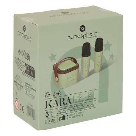 Set karaoké enceinte et micros - kara Rose+Vert 7 - vertbaudet enfant 
