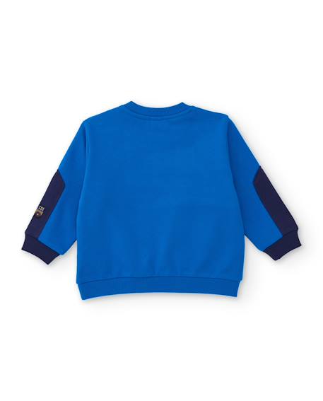 Ensemble en molleton pour garçon avec sweat à motif et pantalon assorti Bleu 5 - vertbaudet enfant 