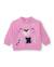 Sweat en molleton bébé fille à motif guépard et toucher doux Rose 1 - vertbaudet enfant 