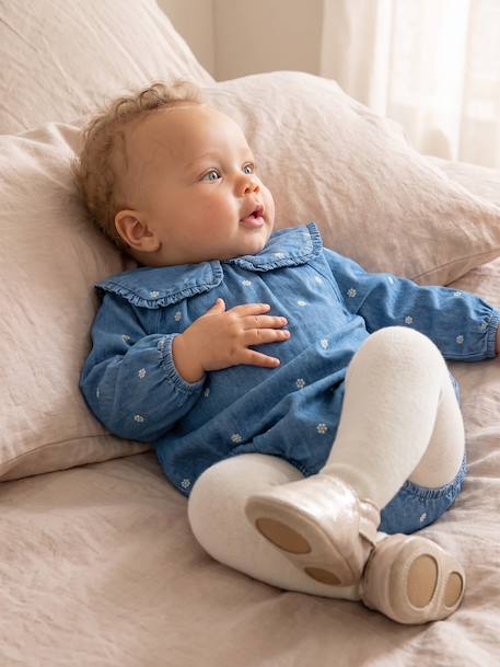 Ensemble barboteuse bébé avec collants stone 3 - vertbaudet enfant 