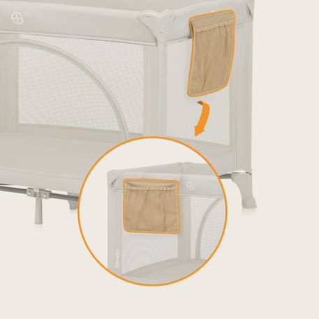 Lit parapluie parc bébé 3en1 laura 0-36 mois avec matelas haute densité et roulettes Beige sand+Black carbon+Green sage+Grey concrete+Pink nude 5 - vertbaudet enfant 