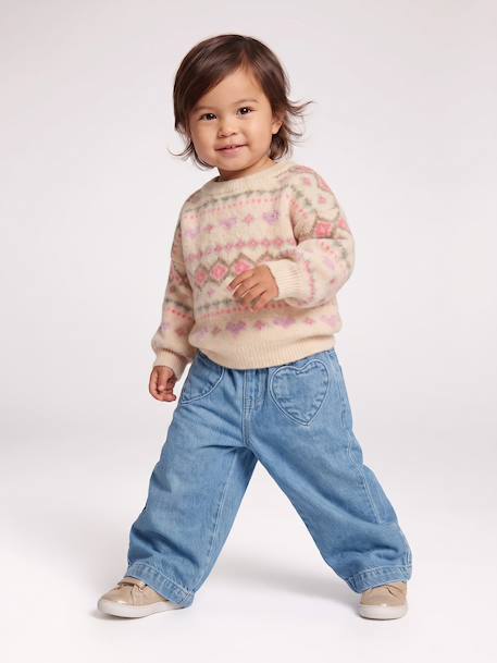 Pull bébé fille manches longues rose 7 - vertbaudet enfant 