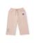 Pantalon en molleton pour fille avec broderie de fleurs et toucher doux Beige 1 - vertbaudet enfant 