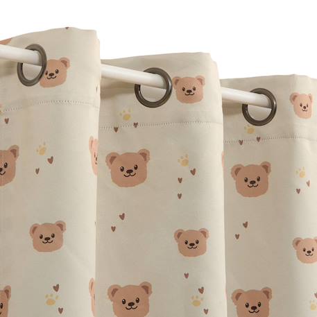 Rideau occultant imprimé oursons - billie Beige 5 - vertbaudet enfant 