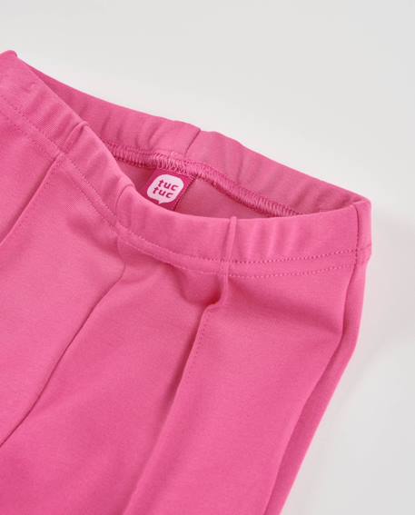 Pantalon évasé en jersey fille avec taille élastique Rose 3 - vertbaudet enfant 