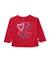 T-shirt fille en jersey à motif cœurs et nœuds Rouge 1 - vertbaudet enfant 