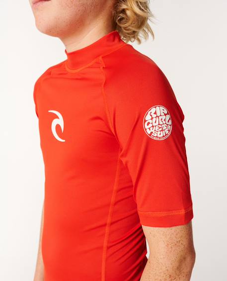 T-shirt anti-uv waves manches courtes garçon Rouge lave 5 - vertbaudet enfant 