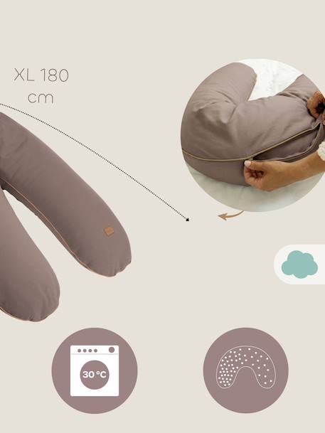 Coussin grossesse et allaitement beige+marron 10 - vertbaudet enfant 