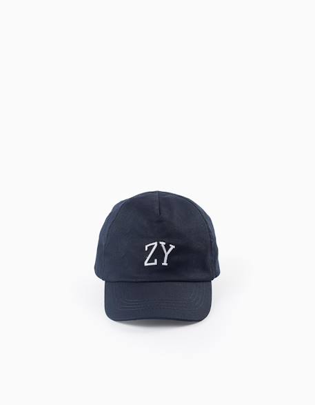 Casquette en sergé Bleu foncé 1 - vertbaudet enfant 