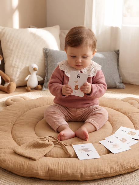 Tapis photo bébé en gaze de coton moka 2 - vertbaudet enfant 