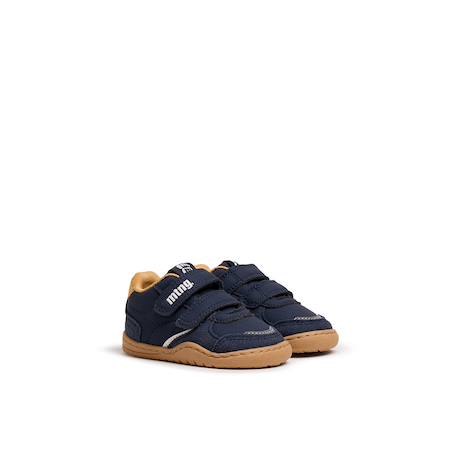 Sneakers garçon synthétique fermeture adhésive barefoot Blue+White 4 - vertbaudet enfant 