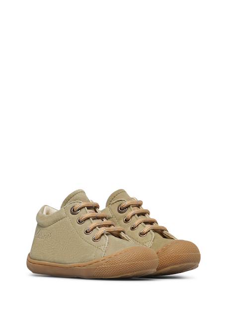 Chaussures premiers pas en suède cocoon Kaki-beige+Magnolia- 2 - vertbaudet enfant 