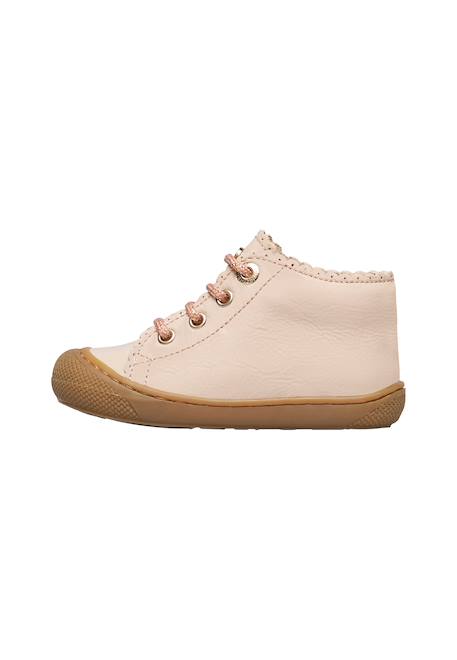 Chaussures premiers pas en cuir verni cottins Blanc-+Rose poudré-marron 8 - vertbaudet enfant 