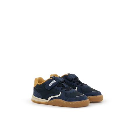 Sneakers garçon synthétique fermeture adhésive barefoot Blue+White 4 - vertbaudet enfant 