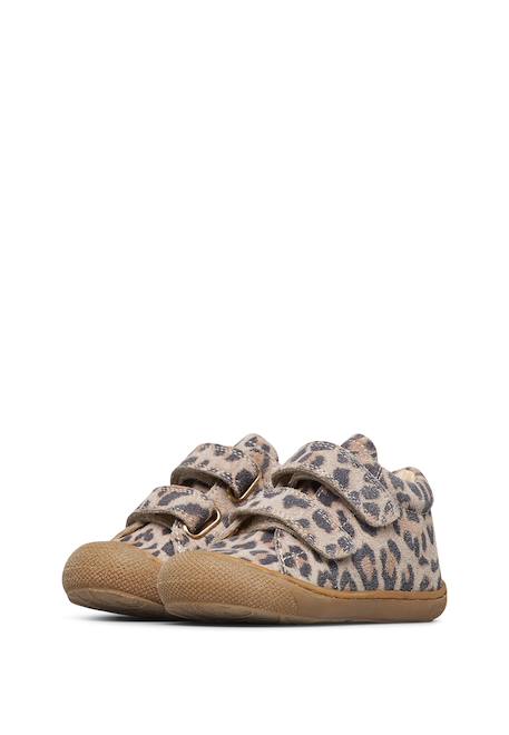 Chaussons premiers pas en suède imprimé léopard cocoon vl Beige-+Ébène+Marron- 5 - vertbaudet enfant 