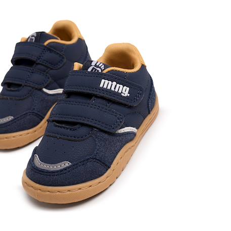 Sneakers garçon synthétique fermeture adhésive barefoot Blue+White 6 - vertbaudet enfant 