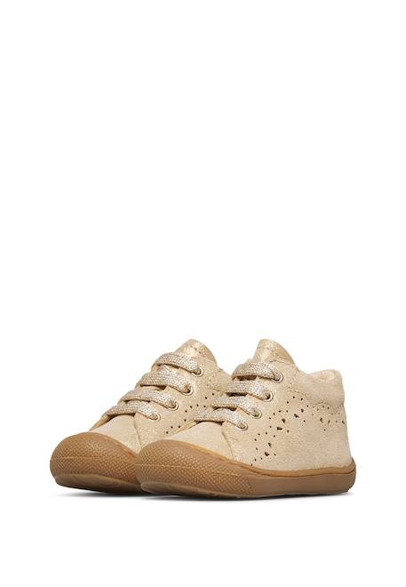 Chaussures premiers pas en suède pailleté lubby Platine-cognac 5 - vertbaudet enfant 