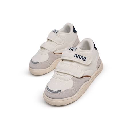 Sneakers garçon synthétique fermeture adhésive barefoot Blue+White 12 - vertbaudet enfant 