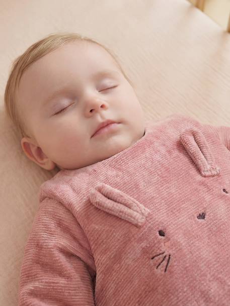Gigoteuse bébé velours côtelé beige+vieux rose 10 - vertbaudet enfant 