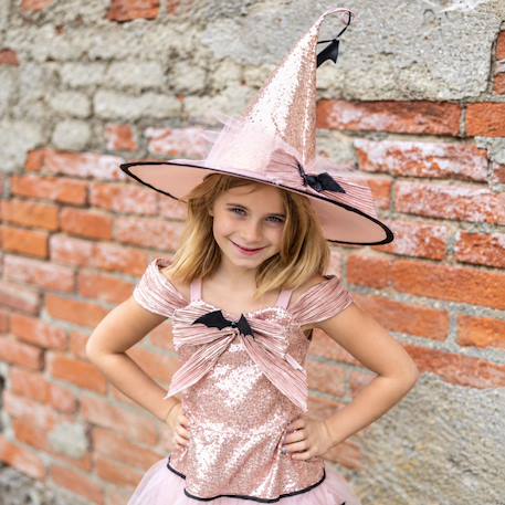 Déguisement enfant robe de sorcière glamour avec chapeau Rose 3 - vertbaudet enfant 
