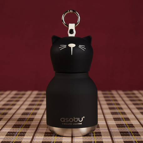 Mini gourde isotherme bestie chat Noir, blanc 5 - vertbaudet enfant 