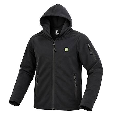 Sweat zippé à capuche enfant clyde Noir 1 - vertbaudet enfant 