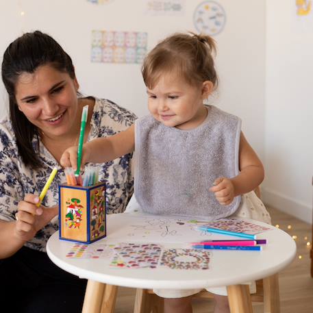 Bavoir passe-tête Arena+Gris+Rosa+Verde 2 - vertbaudet enfant 