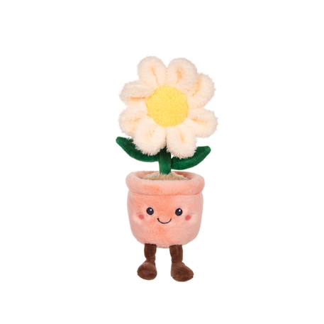 Peluche - fleur marguerite avec pot – mimi flowers – 24 cm Rose 1 - vertbaudet enfant 