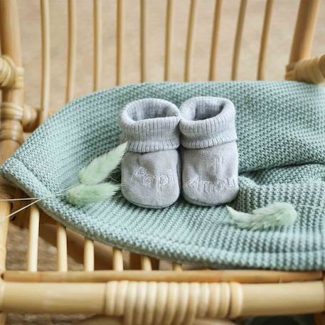 Chaussons bébé avec broderie papi d'amour Arena+Blanco+Gris 6 - vertbaudet enfant 