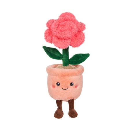 Peluche - peluche fleur avec pot – mimi flowers – 24 cm Corail 1 - vertbaudet enfant 
