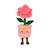 Peluche - peluche fleur avec pot – mimi flowers – 24 cm Corail 1 - vertbaudet enfant 