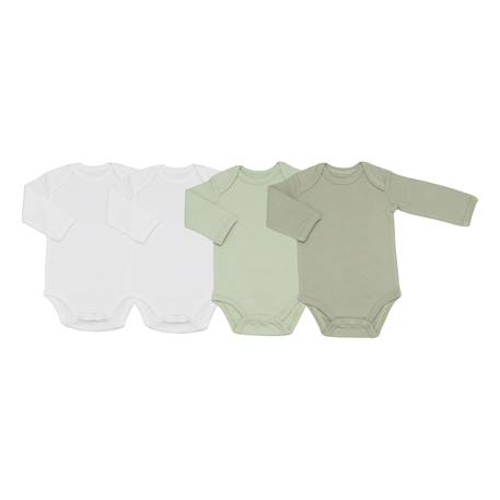 Lot de bodies pour bébé Blanco+Marrón+Rosa+Verde 19 - vertbaudet enfant 