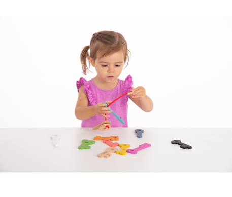 Set de 10 clefs à enfiler Multi-coloured 2 - vertbaudet enfant 