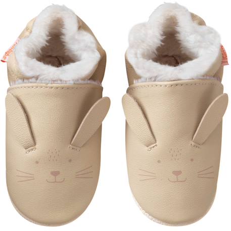 Chaussons cuir souple marcelin le lapin Beige 2 - vertbaudet enfant 