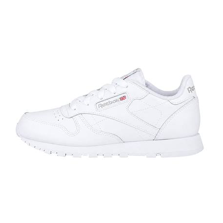 Baskets à lacets garçon en cuir Blanc ultra 1 - vertbaudet enfant 
