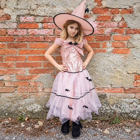 Déguisement enfant robe de sorcière glamour avec chapeau Rose 1 - vertbaudet enfant 