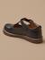 Salomés en cuir fille Bordeaux chocolat+Marine 8 - vertbaudet enfant 
