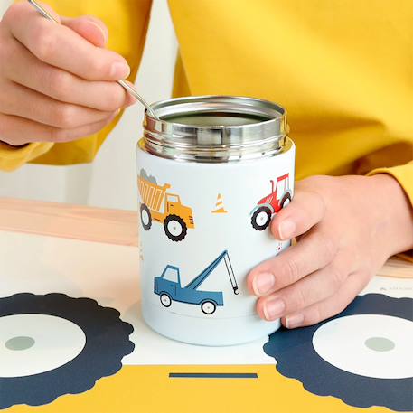 Boîte repas isotherme en inox enfant Gris 2 - vertbaudet enfant 