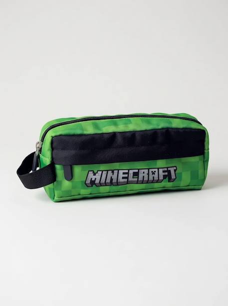 Trousse 2 poches minecraft enfant Vert et noir 3 - vertbaudet enfant 
