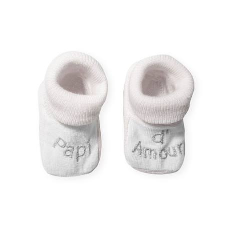 Chaussons bébé avec broderie papi d'amour Arena+Blanco+Gris 3 - vertbaudet enfant 