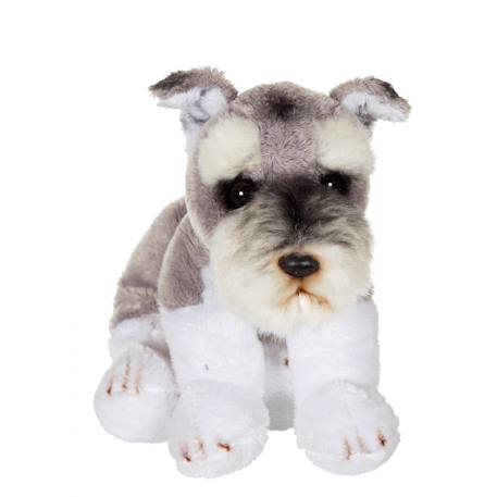 Peluche - peluche floppipup schnauzer - 22 cm Gris 1 - vertbaudet enfant 