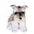 Peluche - peluche floppipup schnauzer - 22 cm Gris 1 - vertbaudet enfant 