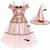 Déguisement enfant robe de sorcière glamour avec chapeau Rose 2 - vertbaudet enfant 