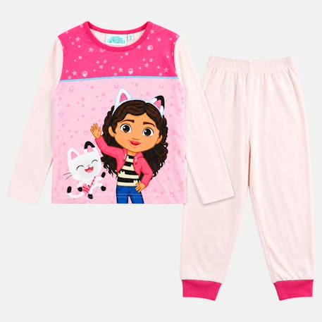 Pyjama fille imprimé manches longues pantalon gabby Rosatre+Rose 4 - vertbaudet enfant 