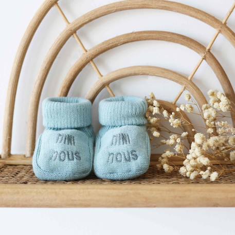 Chaussons naissance - mini nous Azul marino+Beige+Blanco+Gris+Mostaza+Verde 18 - vertbaudet enfant 