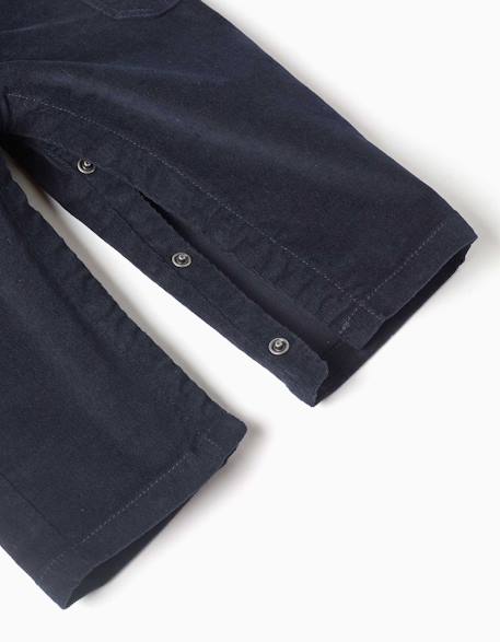 Salopette en velours côtelé avec poches cargo Beige+Bleu foncé 8 - vertbaudet enfant 
