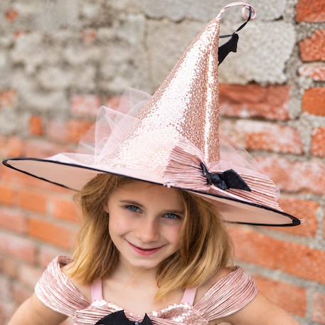 Déguisement enfant robe de sorcière glamour avec chapeau Rose 5 - vertbaudet enfant 