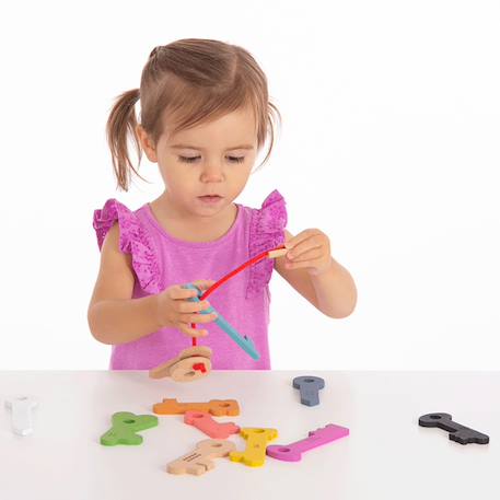 Set de 10 clefs à enfiler Multi-coloured 6 - vertbaudet enfant 