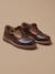 Salomés en cuir fille Bordeaux chocolat+Marine 5 - vertbaudet enfant 